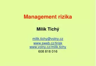 management rizika