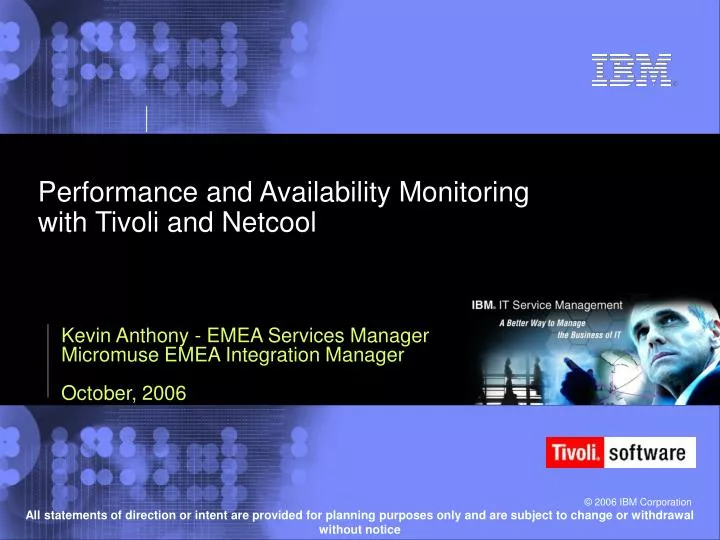 performance and availability monitoring with tivoli and netcool