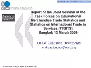 oecd statistics directorate andreas lindner@oecd org
