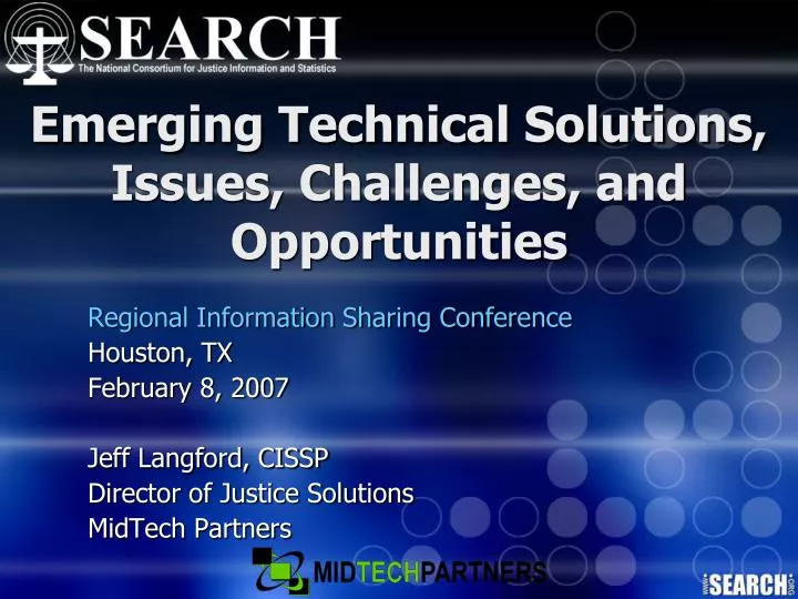 emerging technical solutions issues challenges and opportunities