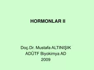 hormonlar ii