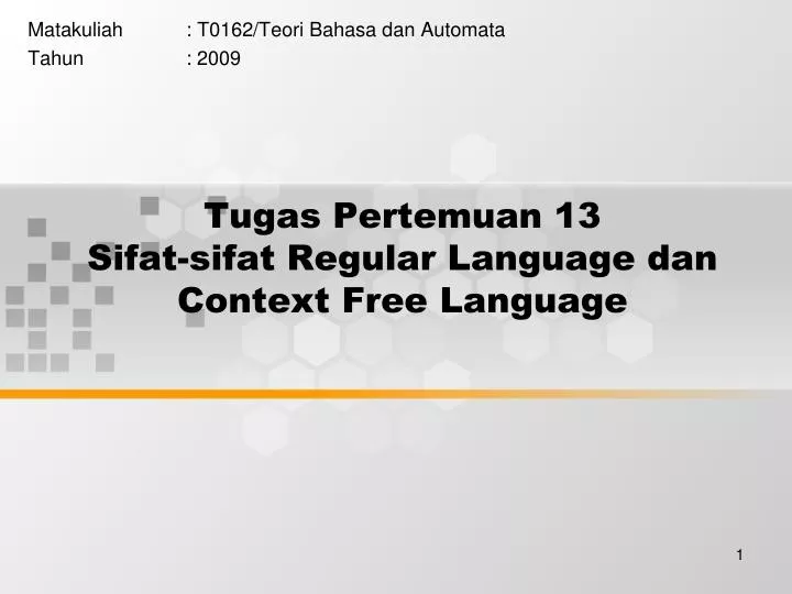 tugas pertemuan 13 sifat sifat regular language dan context free language