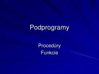podprogramy