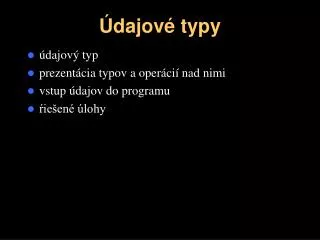 dajov typy