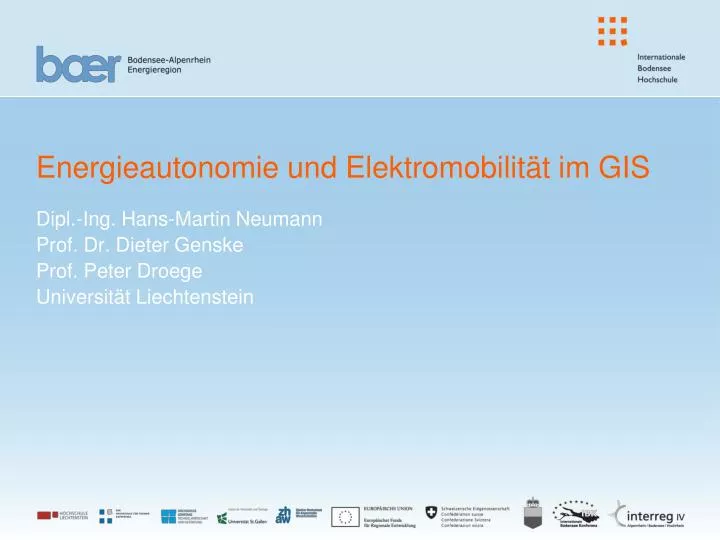 energieautonomie und elektromobilit t im gis