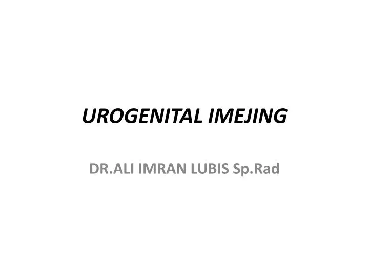 urogenital imejing