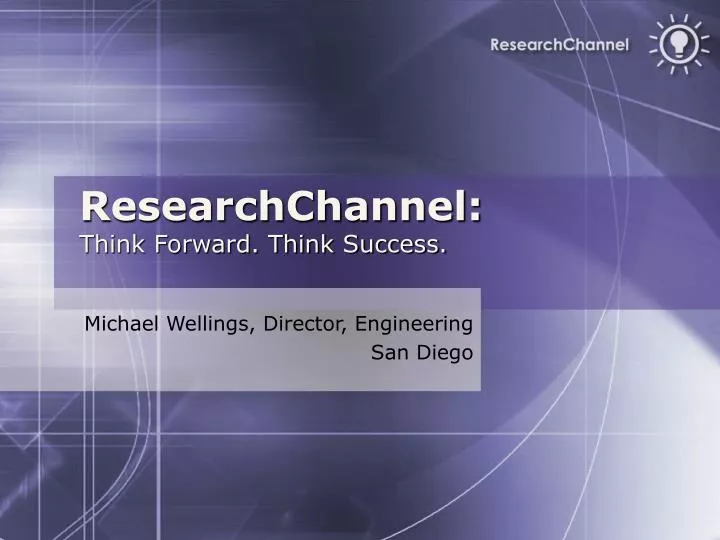 researchchannel think forward think success