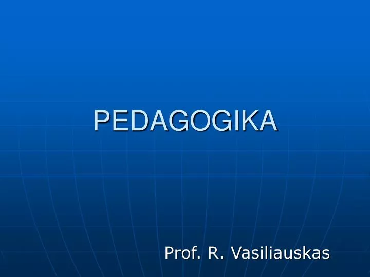 pedagogika