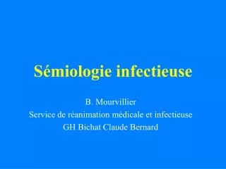 s miologie infectieuse