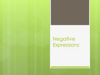 Negative Expressions