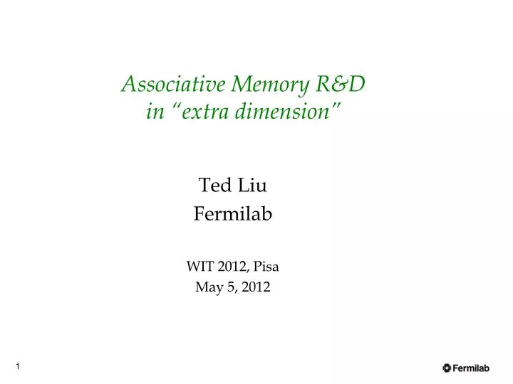 associative memory r d in extra dimension