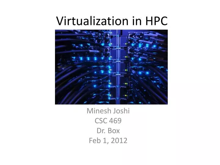 virtualization in hpc