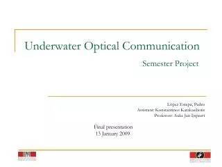 Underwater Optical Communication Semester Project