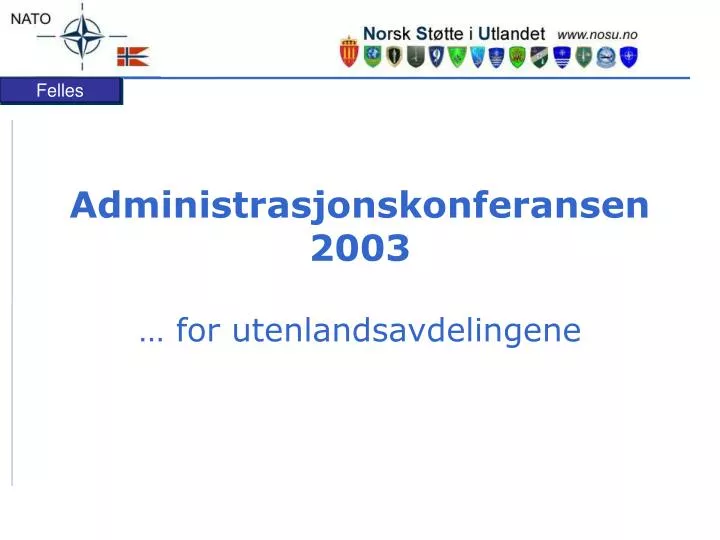 administrasjonskonferansen 2003