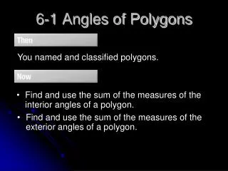 6-1 Angles of Polygons