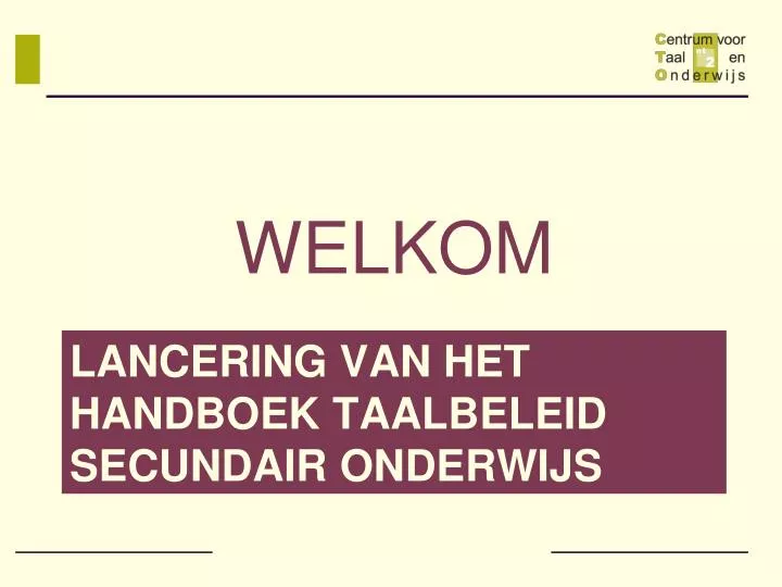 lancering van het handboek taalbeleid secundair onderwijs