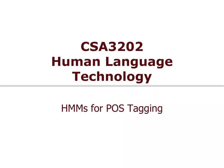 csa3202 human language technology