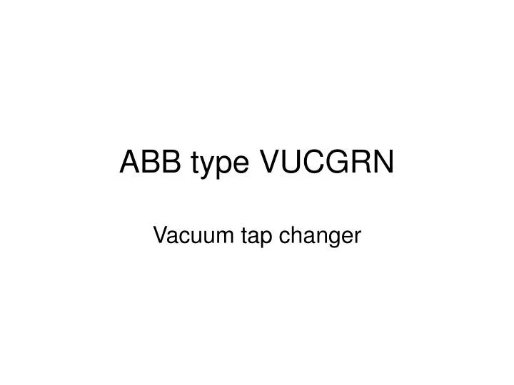 abb type vucgrn