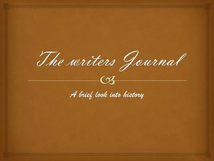 the writers journal