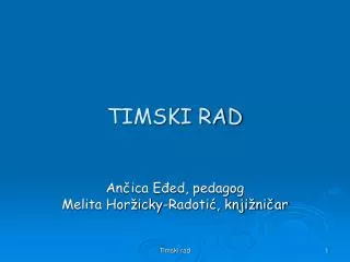timski rad