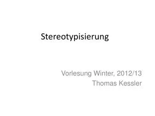 stereotypisierung