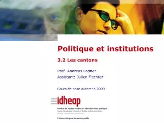 prof andreas ladner assistant julien fiechter cours de base automne 2009