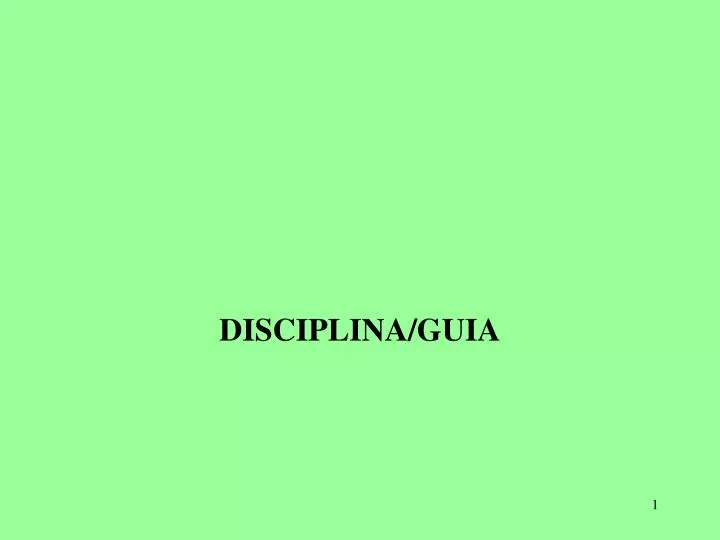 disciplina guia