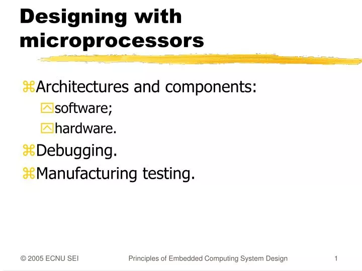 designing with microprocessors