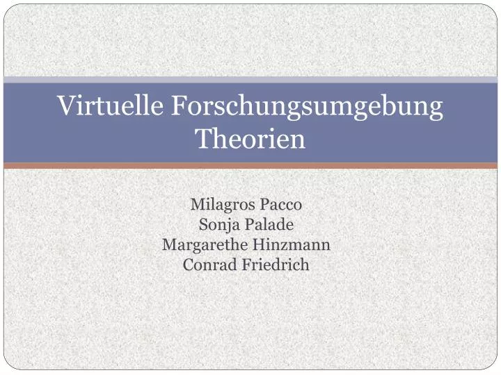 virtuelle forschungsumgebung theorien