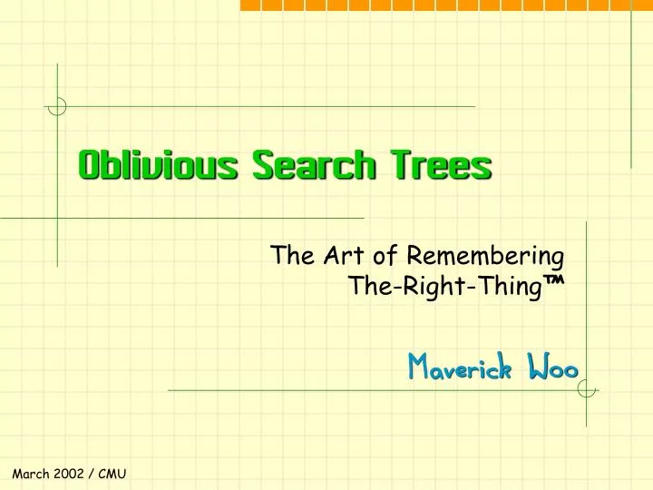 oblivious search trees