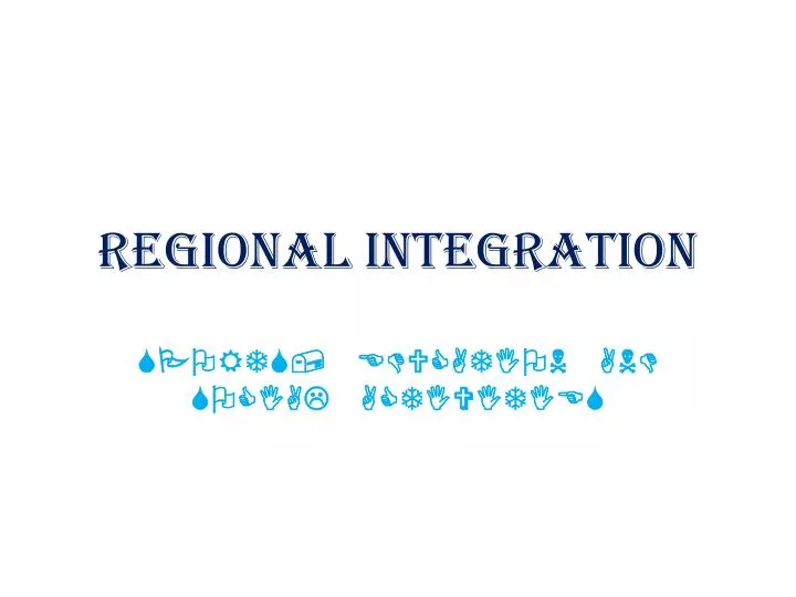regional integration