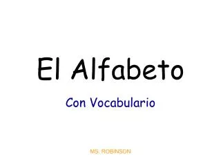 el alfabeto