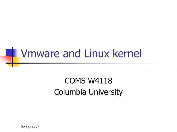 vmware and linux kernel