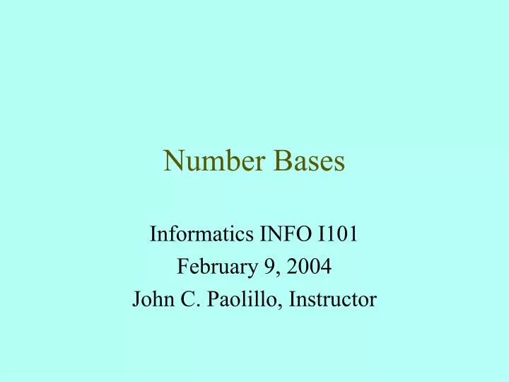 number bases