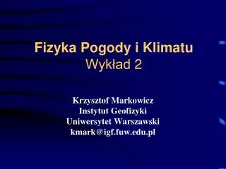 fizyka pogody i klimatu wyk ad 2