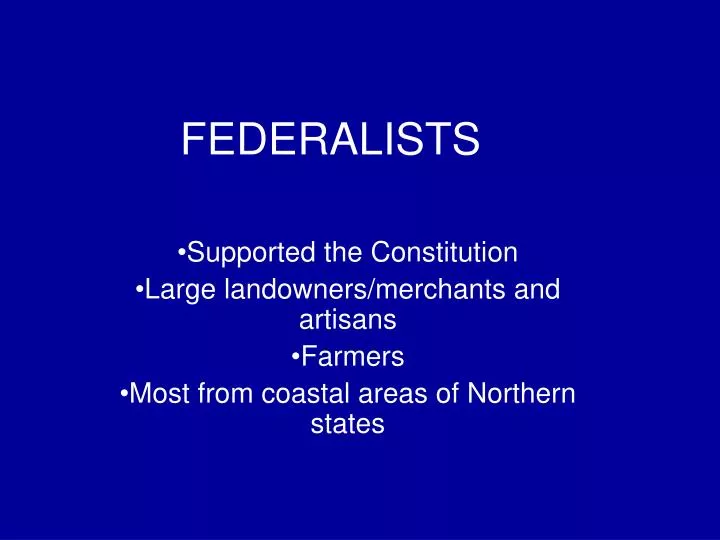 federalists