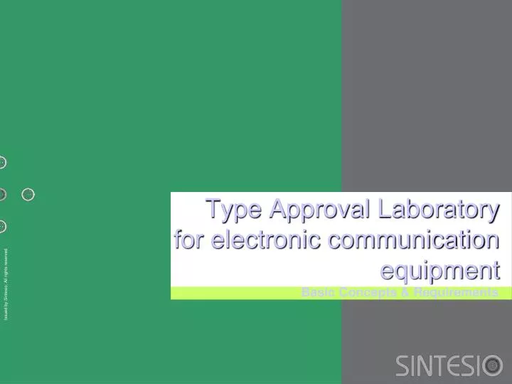 type approval laboratory for electronic communication equipment