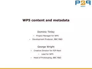WP5 content and metadata