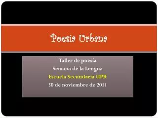 poes a urbana