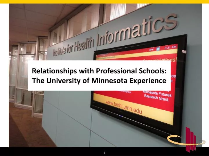 relationships with professional schools the university of minnesota experience