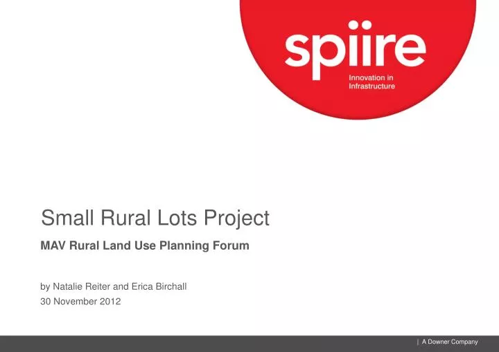 small rural lots project