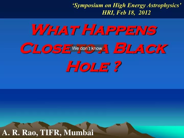 what happens close to a black hole