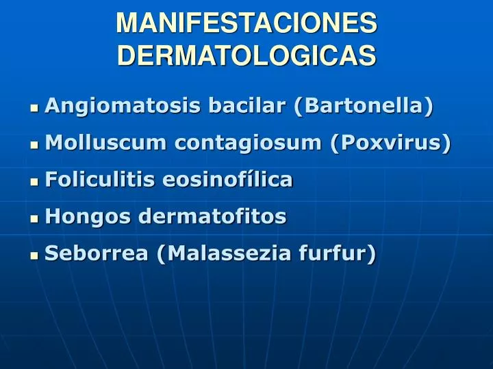manifestaciones dermatologicas