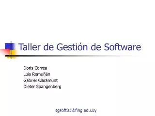 taller de gesti n de software