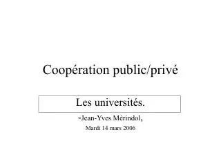 coop ration public priv