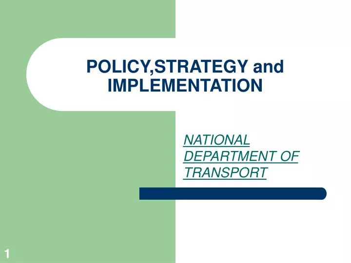 policy strategy and implementation