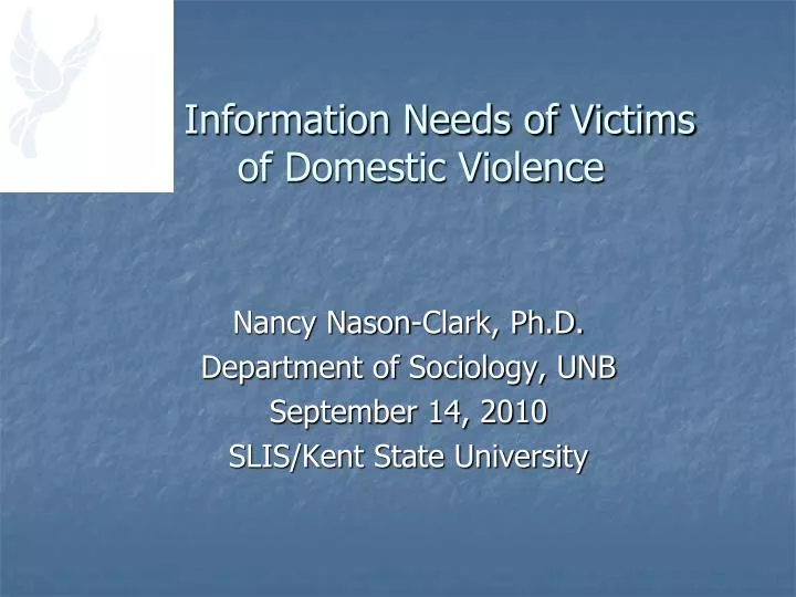 information needs of victims of domestic violence