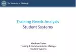 Training Needs Analysis Student Systems - slide 1