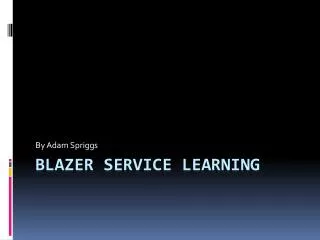 Blazer Service Learning