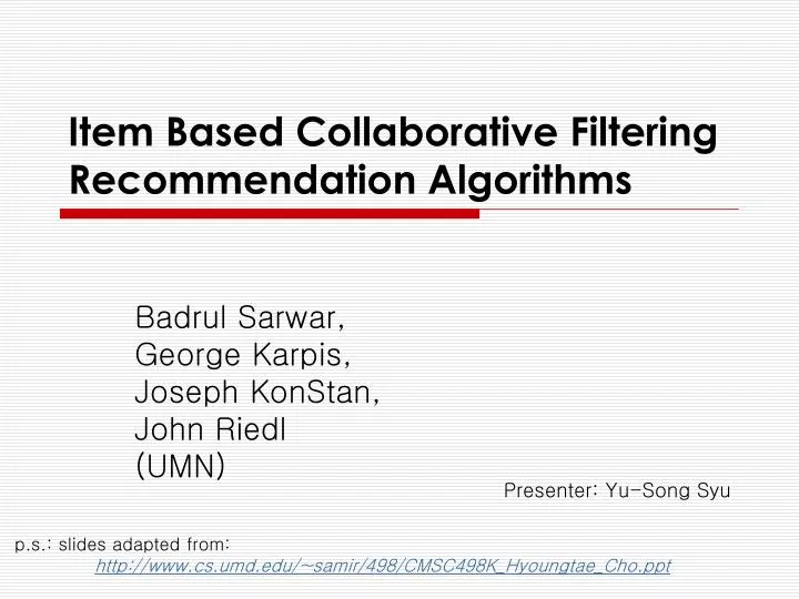 item based collaborative filtering recommendation algorithms